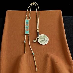 Marquet AKHA Gold and Turquoise Necklace